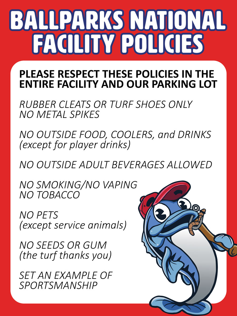 Ballpark rules, The rules seem very accommodating at the ne…